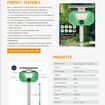 Ultrasonic Outdoor Solar Animal Repeller Waterproof With LED Flash Lamp Voice Alarm to Dirve Away for Cat Raccoon Deer