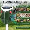 Ultrasonic Outdoor Solar Animal Repeller with 3-Side Motion Activated Flashing Lights for Cat Raccoon Rabbit Deer