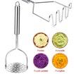 2 Pack Potato Masher,Heavy Duty Stainless Steel Potato Masher Kitchen Tool For Avocado,Mashed Potatoes,Beans,Vegetables etc.