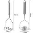 2 Pack Potato Masher,Heavy Duty Stainless Steel Potato Masher Kitchen Tool For Avocado,Mashed Potatoes,Beans,Vegetables etc.