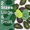 Avocado Huggers Silicone Reusable Avocado Savers with Pit Storage,BPA Free,Dishwasher Safe Holder,Large & Small Set (2pc)