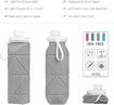 Collapsible Water Bottles Cups Leakproof Valve Reusable BPA Free Silicone Foldable Travel Water Bottle Cup for Gym Camping Hiking Travel Sports Lightweight Durable (20oz,Grey)