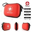 Mini First Aid Kit,100 Pieces Water-Resistant Hard Shell Small Case - Perfect for Travel,Outdoor,Home,Office,Camping,Hiking,Car (Red)