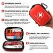 Mini First Aid Kit,100 Pieces Water-Resistant Hard Shell Small Case - Perfect for Travel,Outdoor,Home,Office,Camping,Hiking,Car (Red)