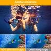 Underwater Cameras,4K Waterproof Digital Camera 48 MP Autofocus Function Selfie Dual Screens with Compact Portable 11FT Underwater Camera for Snorkeling,2 battery (Blue)