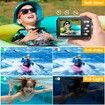 Underwater Cameras,4K Waterproof Digital Camera 48 MP Autofocus Function Selfie Dual Screens Compact Portable 11FT Underwater Camera for Snorkeling,2 battery (Black)