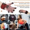 Finger Exerciser Finger Stretcher Finger Resistance Band Guitar Strength Trainer (Red, 60 LB)