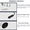 Portable Car Heater for Window Defroster Demister, 12 V 2 and 1 Hot and Thermal Cooling Fan Ceramic Plug-in Cigarette Lighter for Car-White