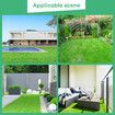 2x5M Artificial Grass Roll  Fireproof Fake Synthetic Turf Faux Lawn 10SQM Plastic Plant Mat Flooring Yarn Decor Olive 15mm 10 Pins