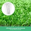 2x5M Artificial Grass Roll  Fireproof Fake Synthetic Turf Faux Lawn 10SQM Plastic Plant Mat Flooring Yarn Decor Olive 15mm 10 Pins