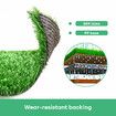 2x5M Artificial Grass Roll  Fireproof Fake Synthetic Turf Faux Lawn 10SQM Plastic Plant Mat Flooring Yarn Decor Olive 15mm 10 Pins