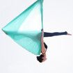 5m Aerial Silks Aerial Yoga Hammock Kit Yoga Swing Set Anti-Gravity Flying for Fitness, Low Non Stretch Nylon Fabric Hardware Included for Dance Green