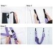 Waist Back Leg Stretch Strap for Stretching Back Bend Split Inversion Strap Gravity Yoga for Fitness Door Flexibility Trainer Beginner Gym Purple