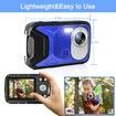 16FT Underwater Camera 30MP Waterproof Digital Camera with 32G Card and Rechargeable Battery,18X Point and Shoot Camera for Boys Girls Children Teens Snorkeling Swimming Vacation (Blue)