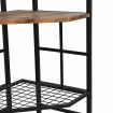 IHOMDEC Industrial 6-Tier Pentagon Corner Bookshelf, 194.5cmH Rustic Dark Brown