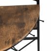 IHOMDEC Industrial Corner Hall Tree with Shoe Bench, Entryway Coat Rack Rustic Dark Brown