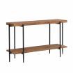 IHOMDEC Extra Long Console Sofa Table Rustic 135cmW Rustic Dark Brown