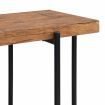 IHOMDEC Extra Long Console Sofa Table Rustic 135cmW Rustic Dark Brown