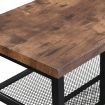 IHOMDEC Industrial 4-Tier Console Table 140cmW Rustic Dark Brown