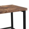 IHOMDEC Industrial 4-Tier Console Table 140cmW Rustic Dark Brown