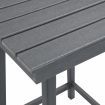 EHOMMATE HDPE Square Top Outdoor Bar Table Grey