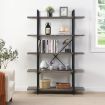 IHOMDEC 5-Tier Industrial Style Bookshelf Grey