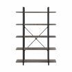 IHOMDEC 5-Tier Industrial Style Bookshelf Grey