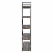 IHOMDEC 5-Tier Industrial Style Bookshelf Grey