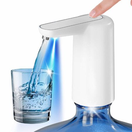 Portable Electric Water Dispenser USB Rechargeable Battery Compatible with 2-5 Gallon Bottles for Home Camping
