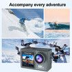 5K 30FPS Action Camera Dual IPS Screen 170 Degree Wide Angle 30m Waterproof Sport Camera with Remote Control Bicycle Diving Cam