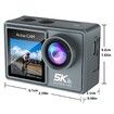 5K 30FPS Action Camera Dual IPS Screen 170 Degree Wide Angle 30m Waterproof Sport Camera with Remote Control Bicycle Diving Cam