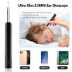 Smart WiFi Visual Ear Endoscope Camera with 3.5 mm Lens 1080P FHD Camera 6 LED Lights Waterproof Lens for IOS Android-Black