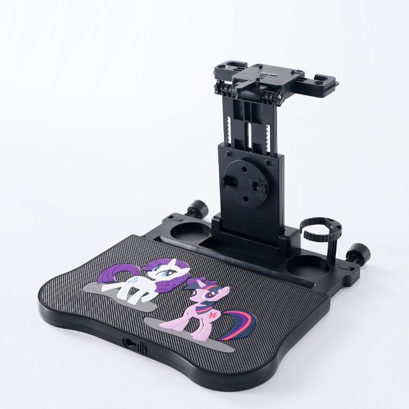 Foldable Car Backseat Table Tray with Non-slip Mat Seat Back Laptop Desk with Phone Holder for Working Eating Traveling