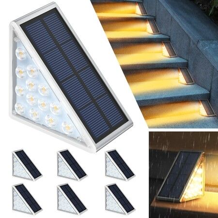 Solar powered deals led step lights