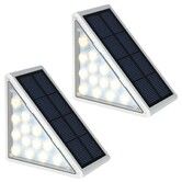 LED Solar Step Lights Waterproof Outdoor Stair Lights,Warm White Solar Deck Lights IP67 Solar Decoration Lights for Yard,Patio,Garden,Walkways,Front Door,Pathway,Driveway,Porch (2Pack)