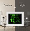 Premium Digital Alarm Clock ,8 inch desktop electronic alarm clock, digital photo frame, the elderly calendar alarm clock,Perfect for Seniors White