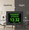 Premium Digital Alarm Clock ,8 inch desktop electronic alarm clock, digital photo frame, the elderly calendar alarm clock,Perfect for Seniors Black