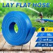 2inch Lay Flat Hose Water Drain Discharge PVC Backwash Transfer Pipe Irrigation Pump Outlet Brustproof Weatherproof 50m Blue