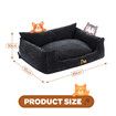 Dog Car Seat Protector Cat Bed Booster Large Pet Calming Washable Sofa Couch Cushion Camping Travel Basket Carrier Puppy Safety Belt 80x55x30cm