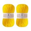 Crochet Yarn,Feels Soft 560 Yards Assorted Colors 4ply Acrylic Yarn,Yarn for Crochet & Hand Knitting (4 Pcs,200g,Yellow)