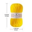 Crochet Yarn,Feels Soft 560 Yards Assorted Colors 4ply Acrylic Yarn,Yarn for Crochet & Hand Knitting (4 Pcs,200g,Yellow)