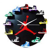 3D Wall Clock Creative Basketball Shoes Wall Clocks Living Room Decoration 30cm Wall Clock Modern Design Home Decor Wall Clock