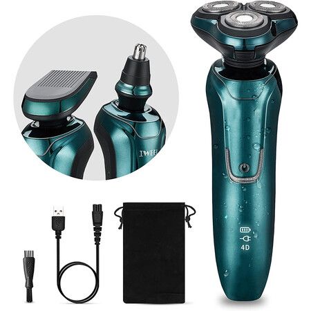 Electric Shaver for Men Electric Shavers for Men 3 in 1 Rotary Shavers Nose Trimmers Cordless Wet Dry Rechargeable Shaving Kit
