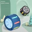 3D Cylinder Cube Toy Magical Bean Gyro Rotate Slide Puzzle Games Relieve Stress for Children Educational Montessori Infant Toys Color Blue