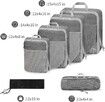 Compression Packing Cube for Suitcase, 6 Pcs Travel Luggage Organizer(Navy Blue)