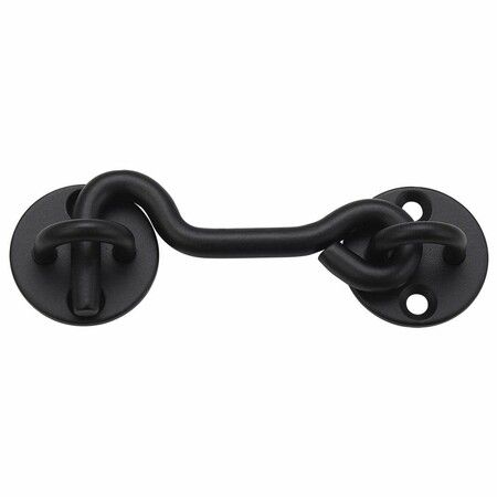 4" Privacy Hook and Eye Latch Easy Lock for Barn Door (4inch,5pack,Black)