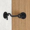 4" Privacy Hook and Eye Latch Easy Lock for Barn Door (4inch,5pack,Black)