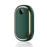 Hand Warmers Rechargeable,6000 mAh Electric Hand Warmer,Double-Sided Fast Heating,3 in 1 Reusable Electric Handwarmer & Power Bank with Digital Display & Sunset Light (Green)