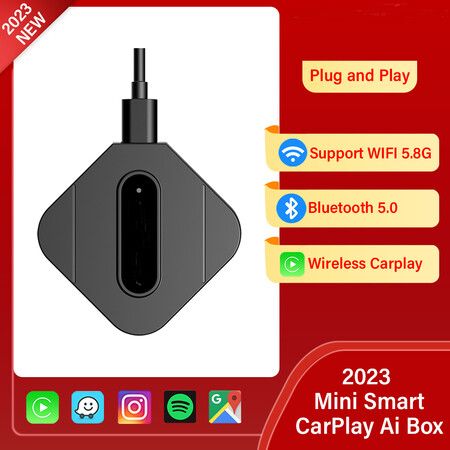 2023 CarPlay Ai Box Mini TV Box New Wireless CarPlay Adapter