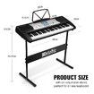 61 Key Electronic Keyboard Electric Piano with 24 Demo Songs LED Screen Music Stand Melodic